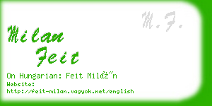 milan feit business card